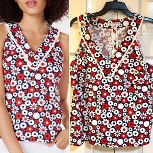 NWT-Trina Turk-Borneo-Spotty Dotty Donny Top-Sz 10